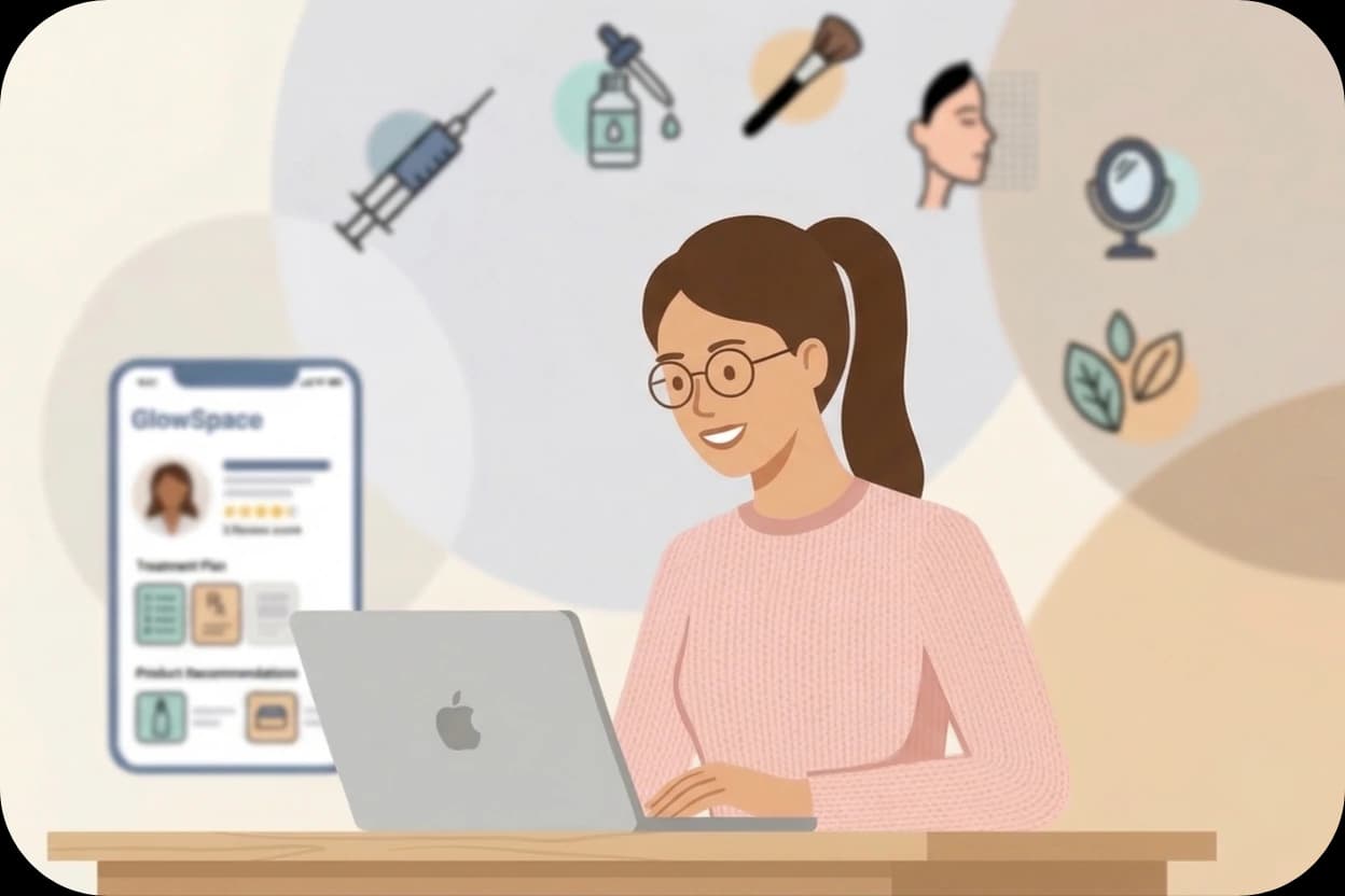 GlowSpace beauty guidance illustration