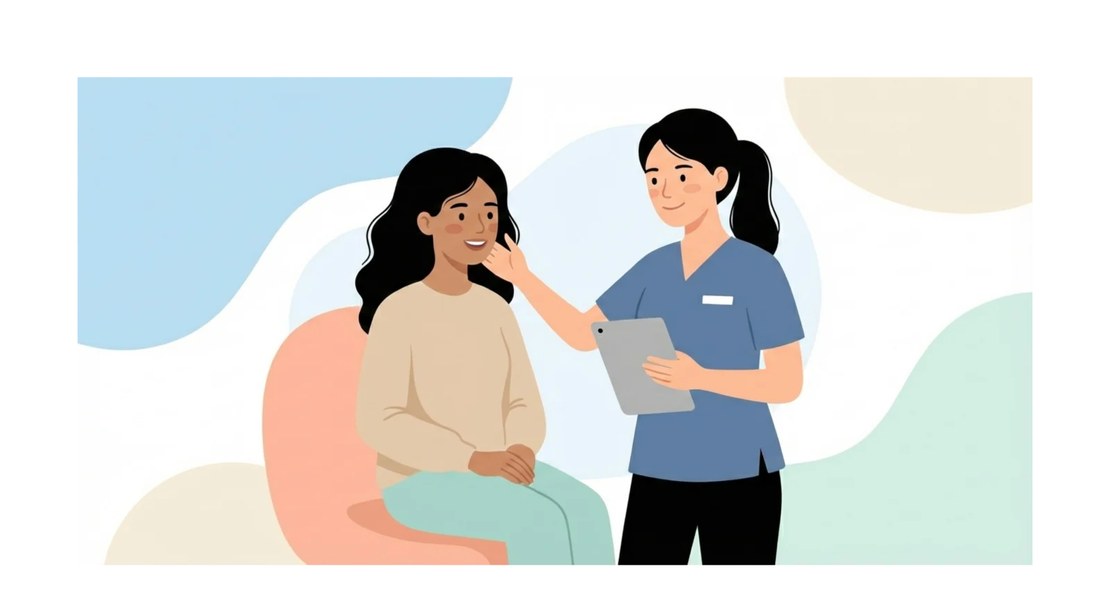 Beauty experts collaborating with patients
